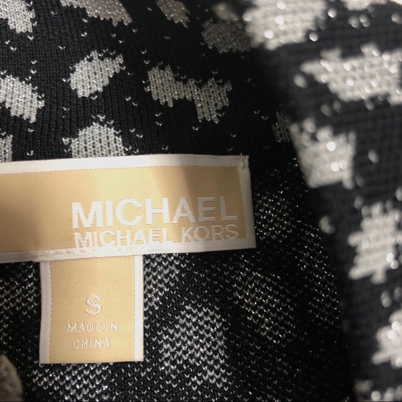 Authentic Michael Kors Black Print Top Blouse NEW - Picture 8 of 9